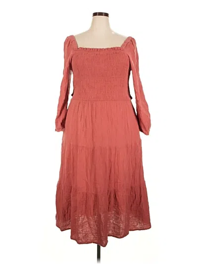 Pre-owned Beachlunchlounge Casual Dress In Orange