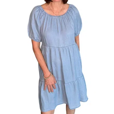 Beachlunchlounge Charley Chambray Dress In Blue
