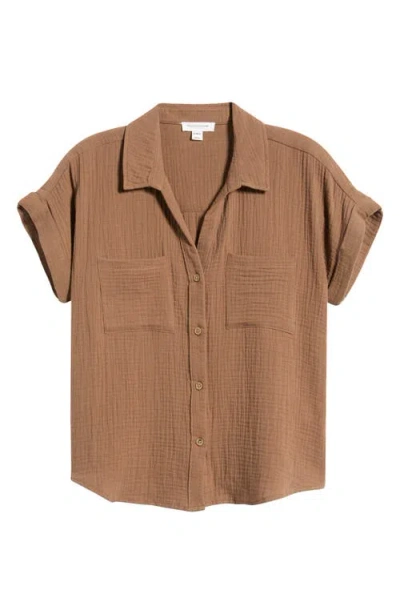 Beachlunchlounge Chicago Gauze Shirt In Brown