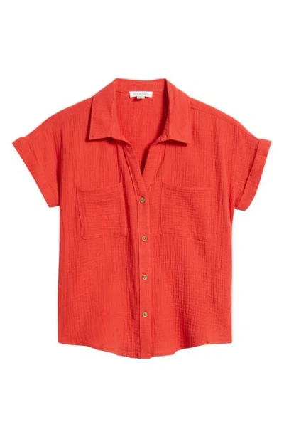 Beachlunchlounge Chicago Gauze Shirt In Red