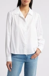 BEACHLUNCHLOUNGE BEACHLUNCHLOUNGE CIARA RUFFLE TRIM BUTTON-UP SHIRT