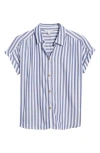 Beachlunchlounge Darby Short Sleeve Button-up Shirt In Barrier Island