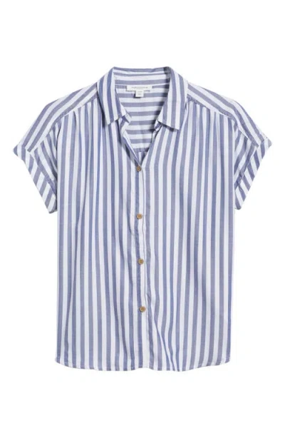 Beachlunchlounge Darby Short Sleeve Button-up Shirt In Barrier Island
