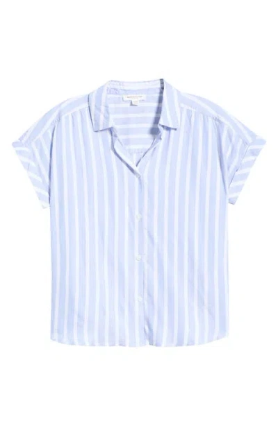 Beachlunchlounge Darby Short Sleeve Button-up Shirt In Blue