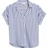 Beachlunchlounge Denise Stripe Shirt In Barrier Island