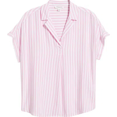 Beachlunchlounge Deni Stripe Shirt In Ocean Pink