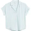 Beachlunchlounge Deni Stripe Shirt In Pond Green