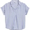 Beachlunchlounge Denise Stripe Shirt In Blue