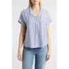Beachlunchlounge Denise Stripe Shirt In Blue