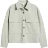 Beachlunchlounge Double Face Crop Jacket In Dried Oregano Heather
