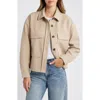 Beachlunchlounge Double Face Crop Jacket In Taupe Heather