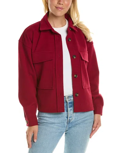 Beachlunchlounge Double Faced Cropped Knit Jacket In Red