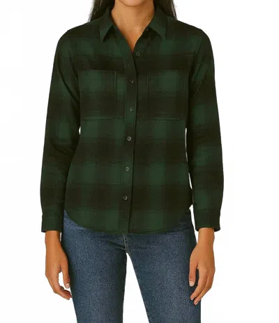 Beachlunchlounge Elly Long Sleeve Top In Deep Evergreen In Green