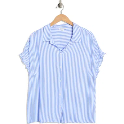 Beachlunchlounge Evony Stripe Top In Blue