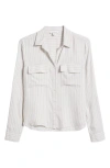 Beachlunchlounge Fallon Crop Button-up Shirt In Brown Sugar