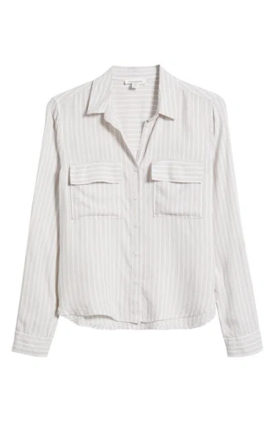 Beachlunchlounge Fallon Crop Button-up Shirt In Brown Sugar