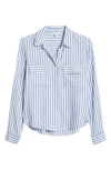 Beachlunchlounge Fallon Crop Button-up Shirt In Fondant