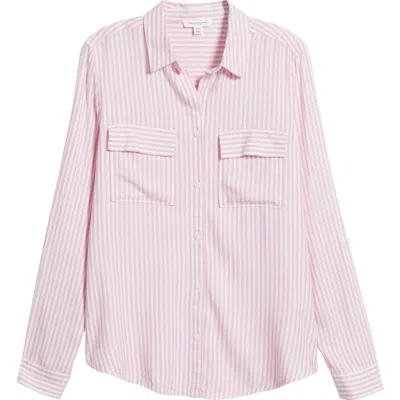 Beachlunchlounge Farrah Stripe Button-up Shirt