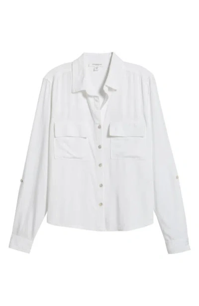 Beachlunchlounge Felicity Button-up Shirt In White