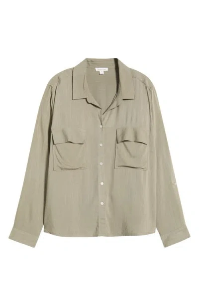 Beachlunchlounge Felicity Button-up Shirt In Brown