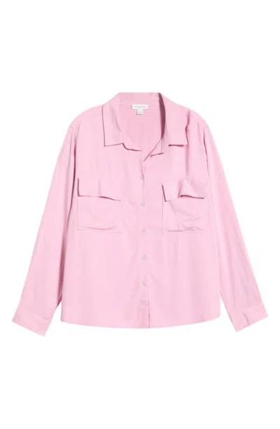 Beachlunchlounge Felicity Button-up Shirt In Pink