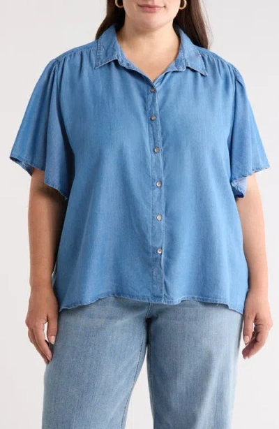 Beachlunchlounge Greyson Short Sleeve Shirt In Blue
