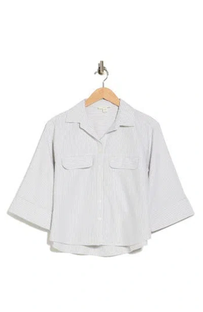 Beachlunchlounge Jennie Button-up Shirt In Sage Moss