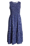 Beachlunchlounge Jules Smock Bodice Dress In Starry Field