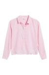 Beachlunchlounge Jullian Embroidered Eyelet Shirt In Rose Valley