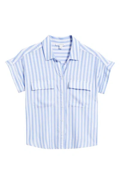 BEACHLUNCHLOUNGE BEACHLUNCHLOUNGE KAIANA STRIPE SHORT SLEEVE BUTTON-UP SHIRT