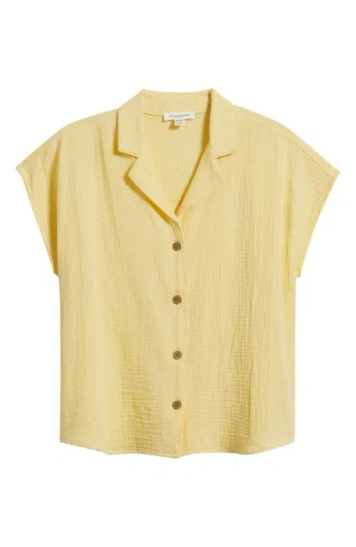Beachlunchlounge Lexi Gauze Top In Yellow