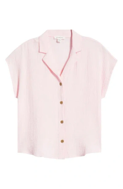 Beachlunchlounge Lexi Gauze Top In Pink