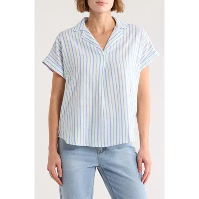 Beachlunchlounge Leyton Stripe Top In Blue