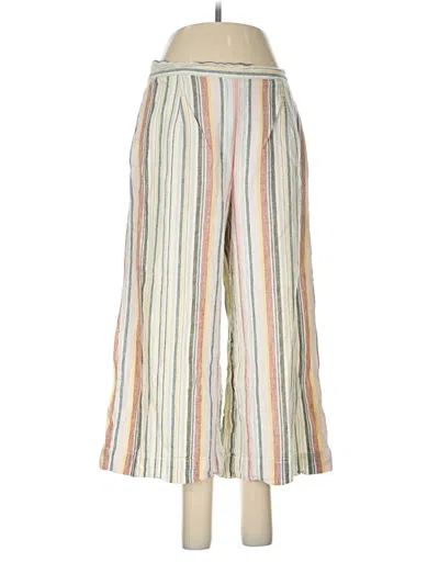 Pre-owned Beachlunchlounge Linen Pants In Ivory