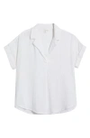 Beachlunchlounge London Cotton Gauze Popover Top In White
