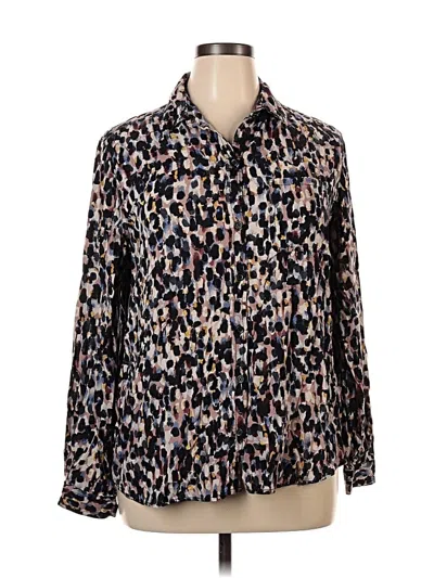 Pre-owned Beachlunchlounge Long Sleeve Blouse In Black