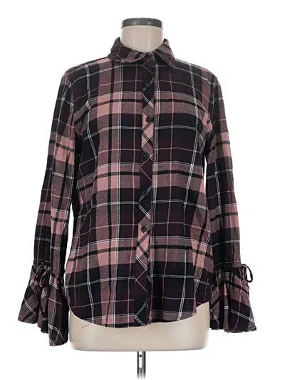 Pre-owned Beachlunchlounge Long Sleeve Blouse In Black