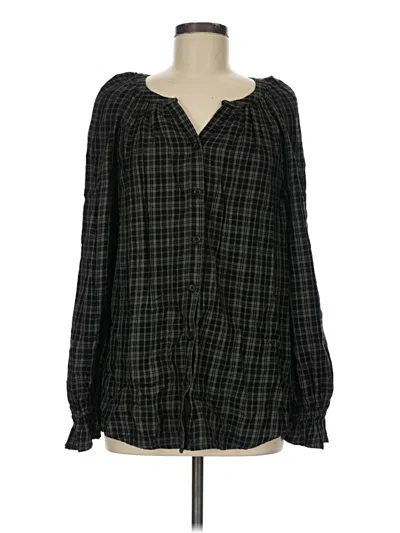 Pre-owned Beachlunchlounge Long Sleeve Blouse In Black
