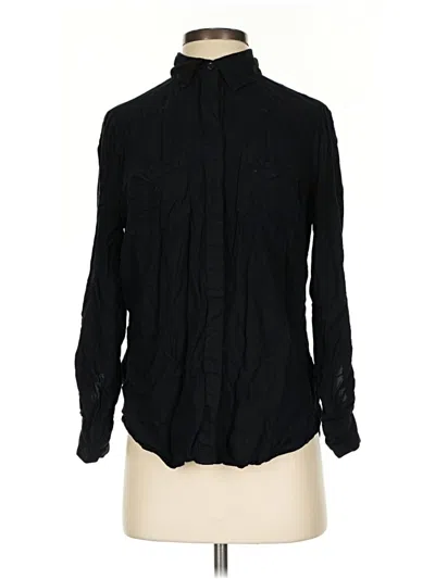 Pre-owned Beachlunchlounge Long Sleeve Blouse In Black