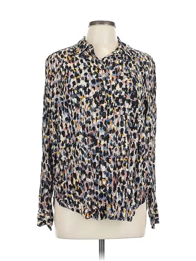 Pre-owned Beachlunchlounge Long Sleeve Blouse In Blue