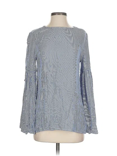 Pre-owned Beachlunchlounge Long Sleeve Blouse In Blue