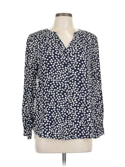 Pre-owned Beachlunchlounge Long Sleeve Blouse In Blue