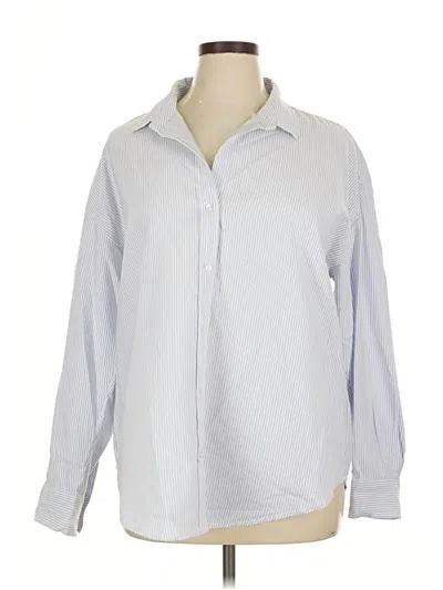 Pre-owned Beachlunchlounge Long Sleeve Blouse In Blue