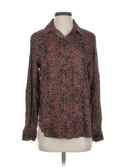 Pre-owned Beachlunchlounge Long Sleeve Blouse In Brown