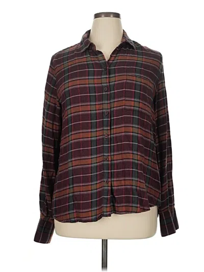 Pre-owned Beachlunchlounge Long Sleeve Blouse In Brown