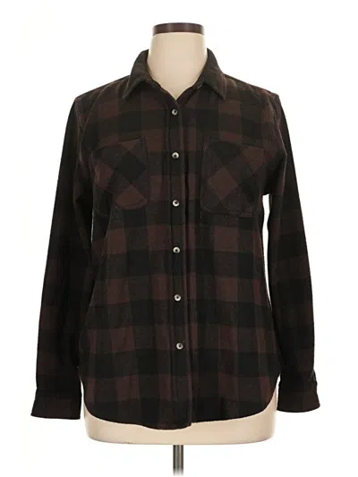 Pre-owned Beachlunchlounge Long Sleeve Blouse In Brown