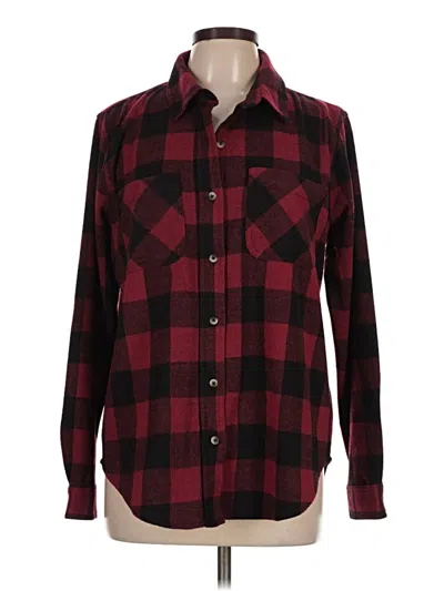 Beachlunchlounge Long Sleeve Blouse In Burgundy