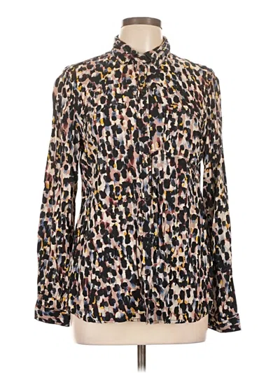 Pre-owned Beachlunchlounge Long Sleeve Blouse In Gold