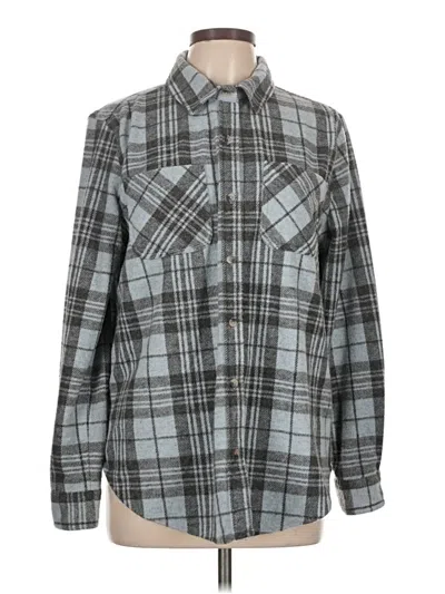 Pre-owned Beachlunchlounge Long Sleeve Blouse In Gray