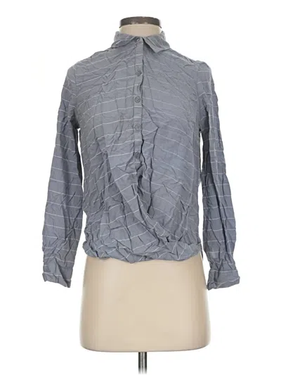 Pre-owned Beachlunchlounge Long Sleeve Blouse In Gray